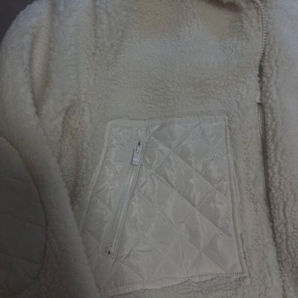 Alo Yoga Sherpa Edge Bomber White Size S - Picture 5 of 15